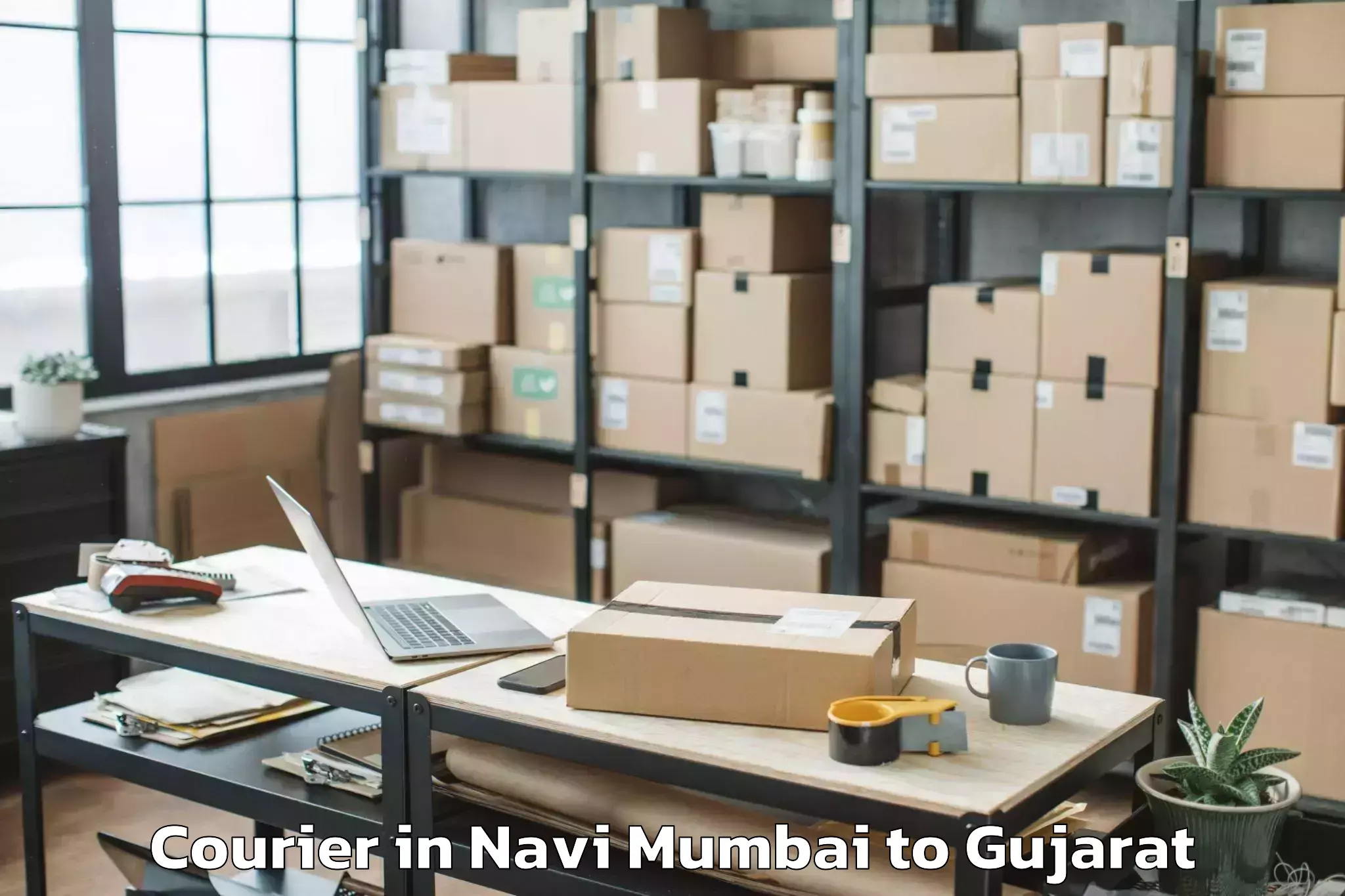 Easy Navi Mumbai to Patdi Courier Booking